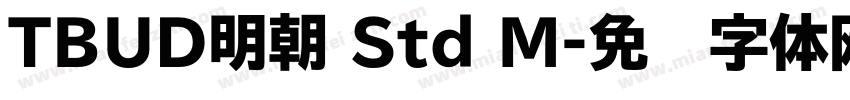 TBUD明朝 Std M字体转换